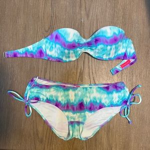 Victoria’s Secret Swim | Tie-Dye Bandeau Top & Boyshorts | 34C | Bottoms S | GUC